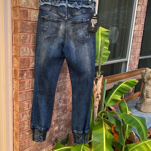 NWT PRPS High-Waist Denim Joggers Denim Blue Size 27 - Picture 2 of 12